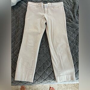 Banana Republic white Sloan fit cropped pant.